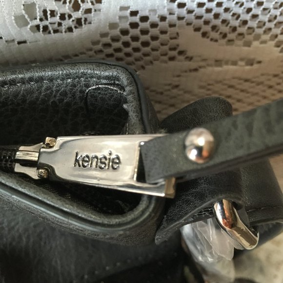 NWT KENSIE PEWTER MULTI POCKET SATCHEL - Picture 6 of 9